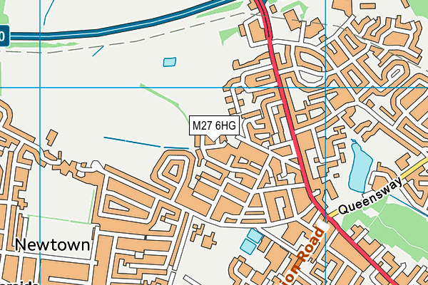 M27 6HG map - OS VectorMap District (Ordnance Survey)