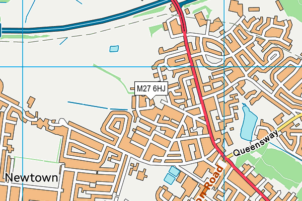 M27 6HJ map - OS VectorMap District (Ordnance Survey)
