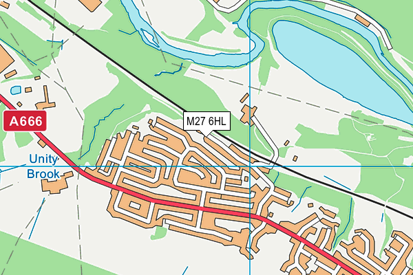 M27 6HL map - OS VectorMap District (Ordnance Survey)