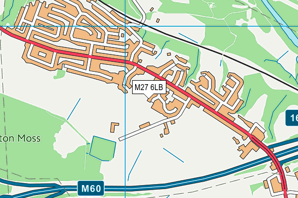 M27 6LB map - OS VectorMap District (Ordnance Survey)