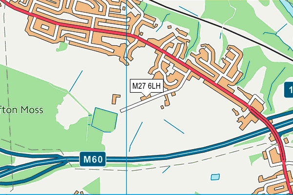 M27 6LH map - OS VectorMap District (Ordnance Survey)