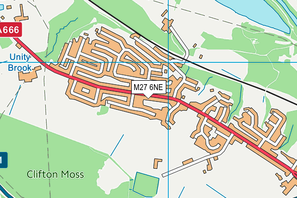 M27 6NE map - OS VectorMap District (Ordnance Survey)