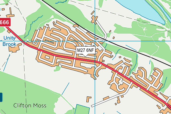 M27 6NF map - OS VectorMap District (Ordnance Survey)