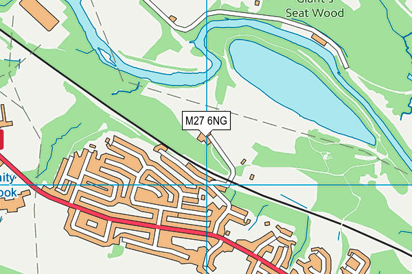 M27 6NG map - OS VectorMap District (Ordnance Survey)