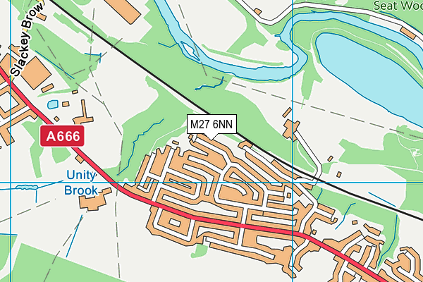 M27 6NN map - OS VectorMap District (Ordnance Survey)