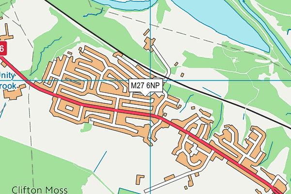 M27 6NP map - OS VectorMap District (Ordnance Survey)