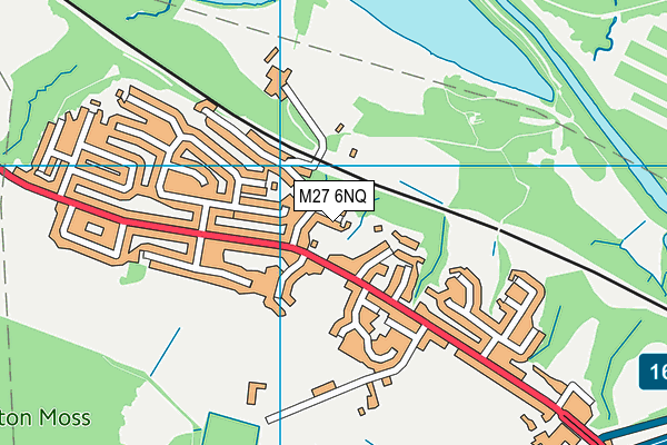 M27 6NQ map - OS VectorMap District (Ordnance Survey)