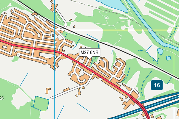 M27 6NR map - OS VectorMap District (Ordnance Survey)