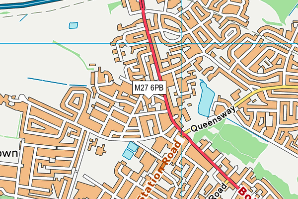 M27 6PB map - OS VectorMap District (Ordnance Survey)