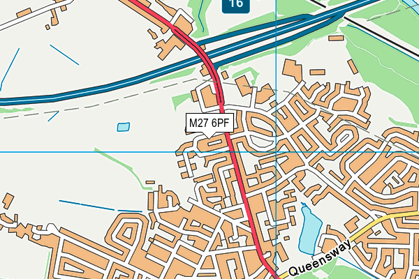 Clifton Primary School map (M27 6PF) - OS VectorMap District (Ordnance Survey)