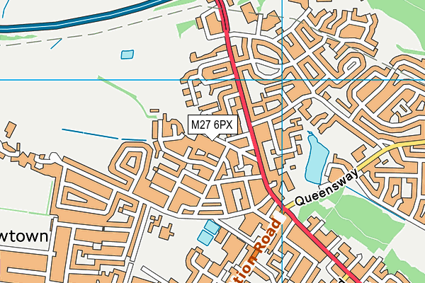 M27 6PX map - OS VectorMap District (Ordnance Survey)
