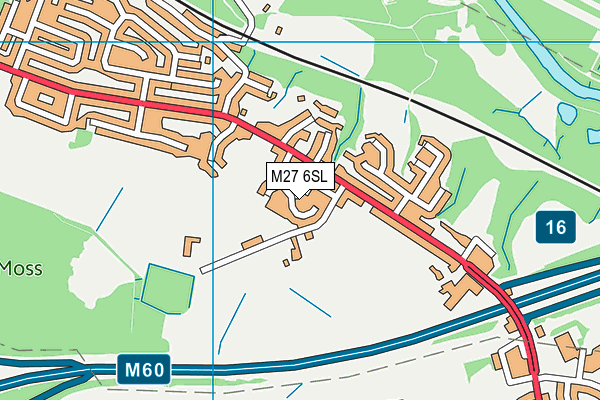 M27 6SL map - OS VectorMap District (Ordnance Survey)