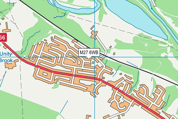 M27 6WB map - OS VectorMap District (Ordnance Survey)