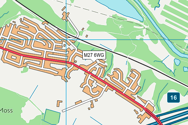 M27 6WG map - OS VectorMap District (Ordnance Survey)