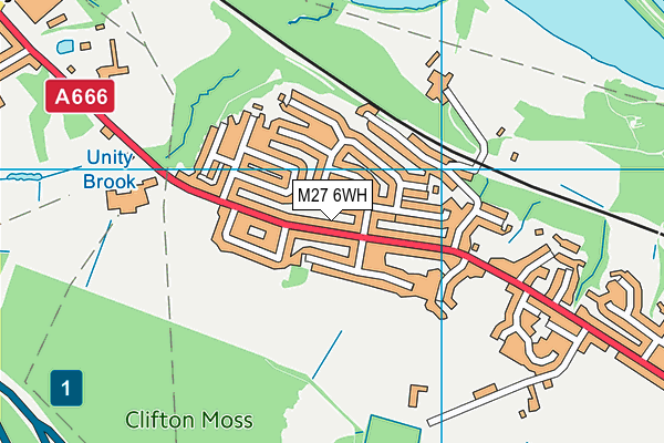 M27 6WH map - OS VectorMap District (Ordnance Survey)