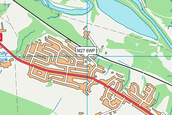 M27 6WP map - OS VectorMap District (Ordnance Survey)