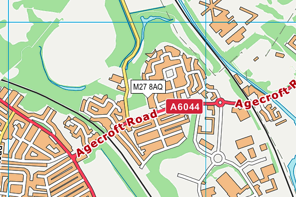 M27 8AQ map - OS VectorMap District (Ordnance Survey)