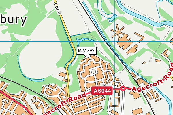 M27 8AY map - OS VectorMap District (Ordnance Survey)