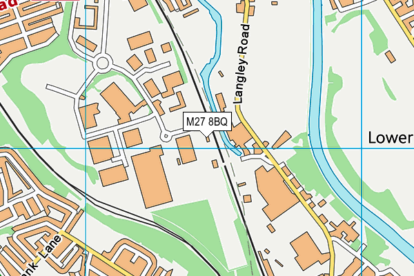 M27 8BQ map - OS VectorMap District (Ordnance Survey)