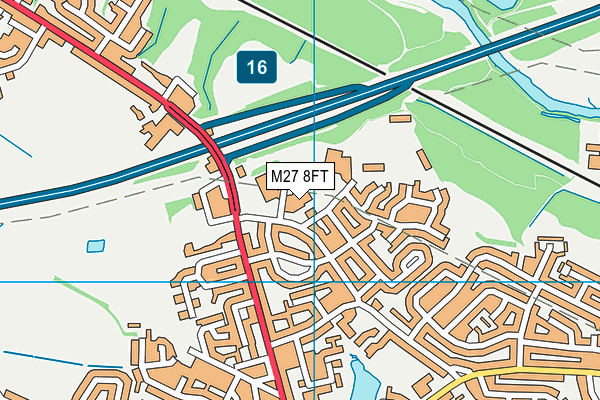 M27 8FT map - OS VectorMap District (Ordnance Survey)