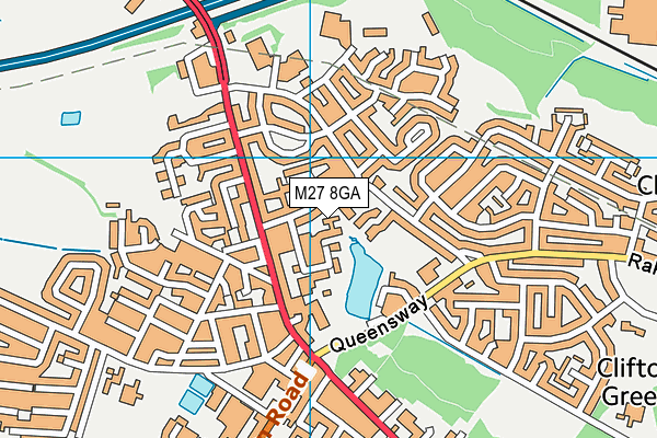 M27 8GA map - OS VectorMap District (Ordnance Survey)
