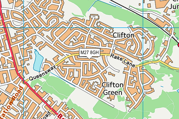 M27 8GH map - OS VectorMap District (Ordnance Survey)