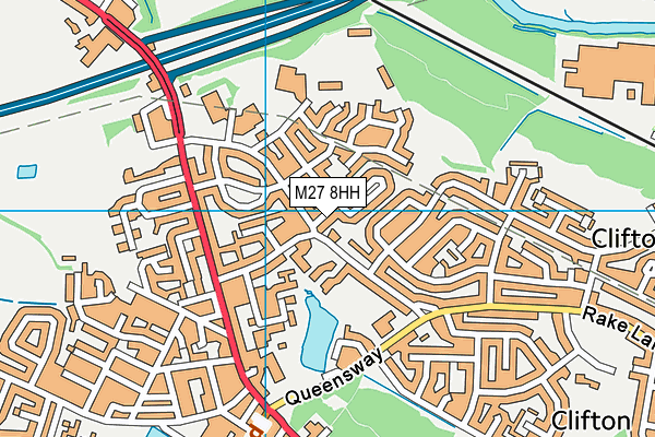 M27 8HH map - OS VectorMap District (Ordnance Survey)