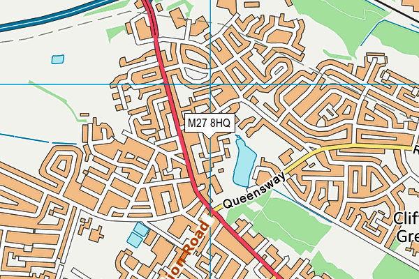 M27 8HQ map - OS VectorMap District (Ordnance Survey)
