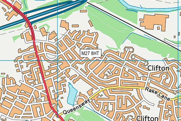 M27 8HT map - OS VectorMap District (Ordnance Survey)