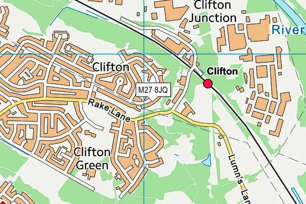 M27 8JQ map - OS VectorMap District (Ordnance Survey)