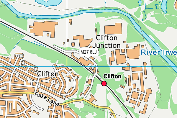 M27 8LJ map - OS VectorMap District (Ordnance Survey)