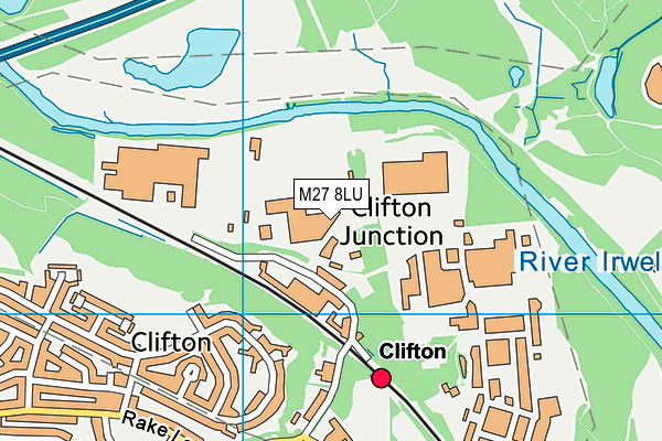 M27 8LU map - OS VectorMap District (Ordnance Survey)