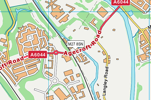 Agecroft Road Pitch map (M27 8SN) - OS VectorMap District (Ordnance Survey)