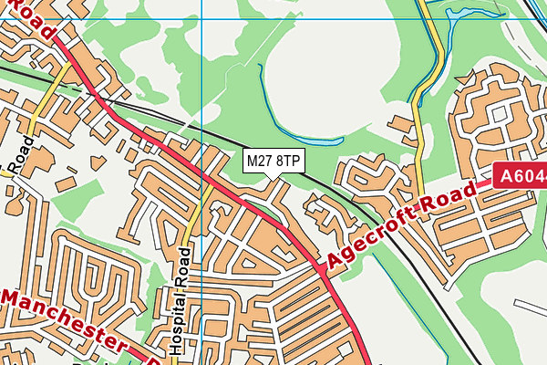 M27 8TP map - OS VectorMap District (Ordnance Survey)