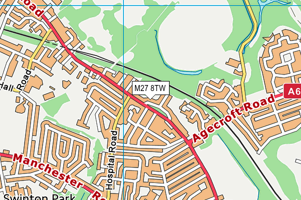 M27 8TW map - OS VectorMap District (Ordnance Survey)