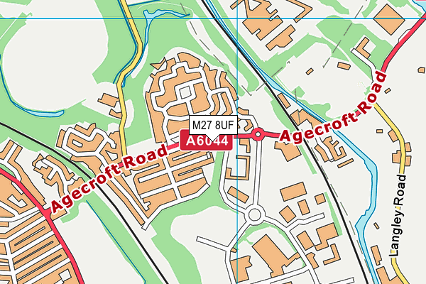 M27 8UF map - OS VectorMap District (Ordnance Survey)