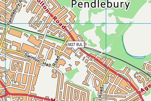 M27 8UL map - OS VectorMap District (Ordnance Survey)