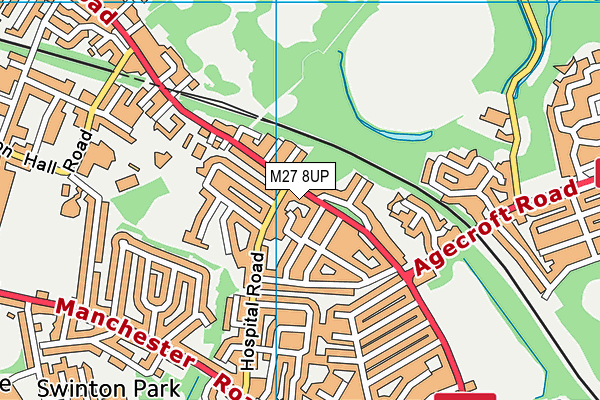 M27 8UP map - OS VectorMap District (Ordnance Survey)