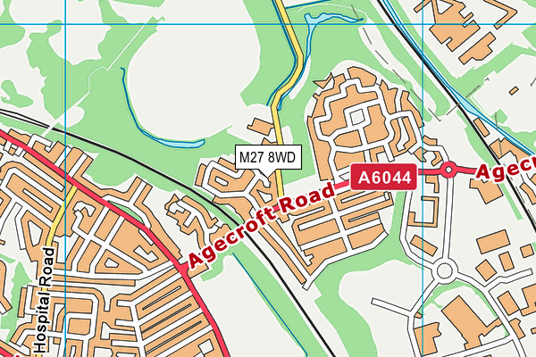 M27 8WD map - OS VectorMap District (Ordnance Survey)