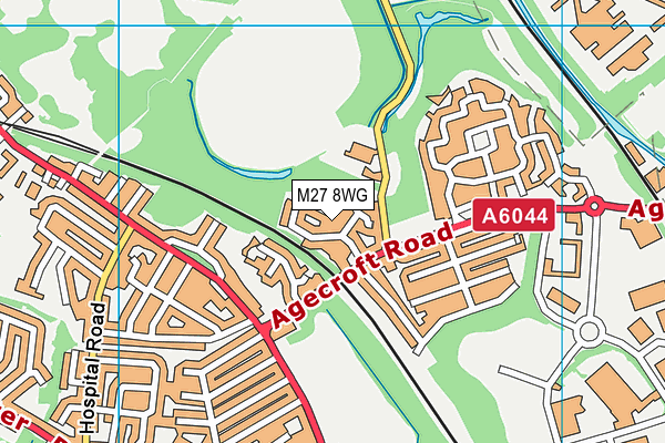M27 8WG map - OS VectorMap District (Ordnance Survey)
