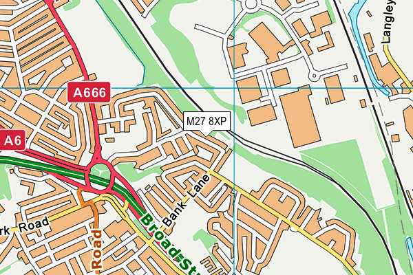 M27 8XP map - OS VectorMap District (Ordnance Survey)