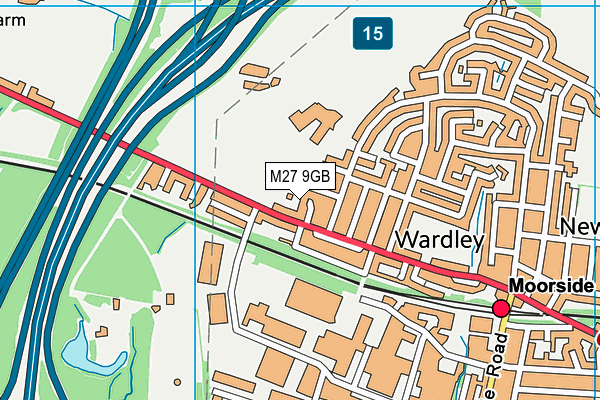 M27 9GB map - OS VectorMap District (Ordnance Survey)