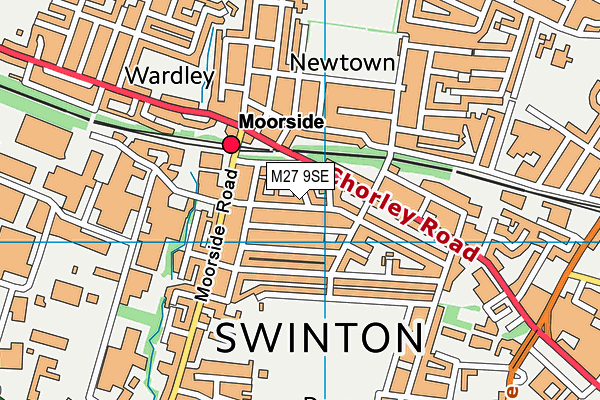 M27 9SE map - OS VectorMap District (Ordnance Survey)