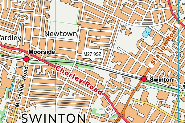 M27 9SZ map - OS VectorMap District (Ordnance Survey)