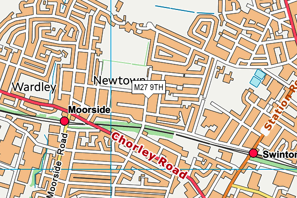 M27 9TH map - OS VectorMap District (Ordnance Survey)