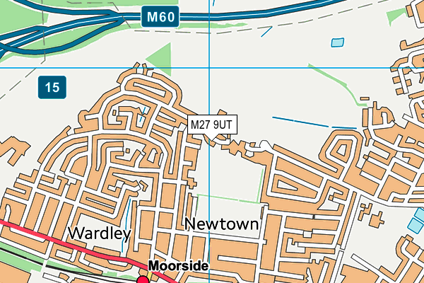 M27 9UT map - OS VectorMap District (Ordnance Survey)