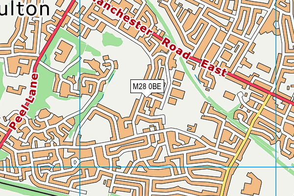 M28 0BE map - OS VectorMap District (Ordnance Survey)