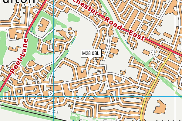 M28 0BL map - OS VectorMap District (Ordnance Survey)