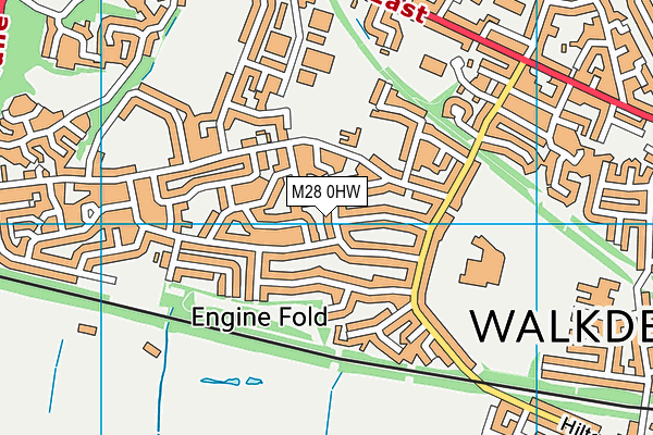 M28 0HW map - OS VectorMap District (Ordnance Survey)