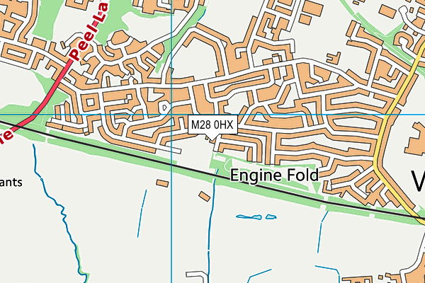 M28 0HX map - OS VectorMap District (Ordnance Survey)
